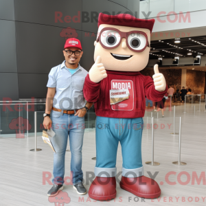 Maroon Pop Corn mascot...