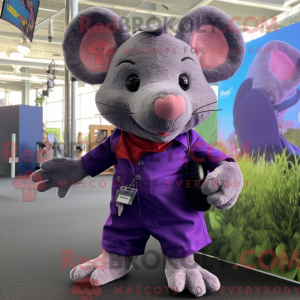 Paarse Rat mascottekostuum...