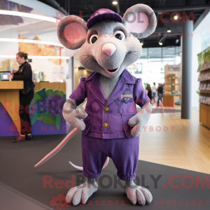 Paarse Rat mascottekostuum...