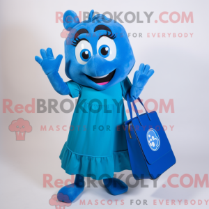 Blå telefon maskot kostume...