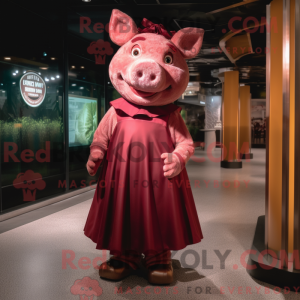 Postava maskota Maroon Pig...