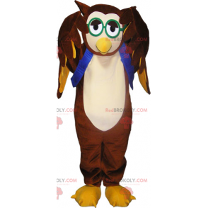 Mascotte hiboux et lunettes vertes - Redbrokoly.com