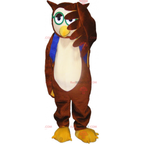 Maskot sovy a zelené brýle - Redbrokoly.com