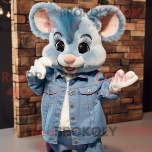 Blå Dormus maskot kostume...