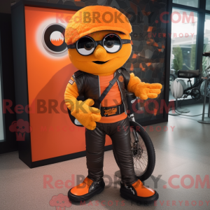 Orange Unicyclist maskot...