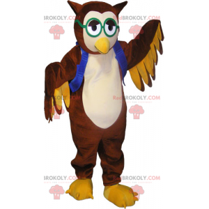 Ugglor maskot och gröna glasögon - Redbrokoly.com