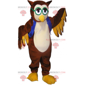 Maskot sovy a zelené brýle - Redbrokoly.com
