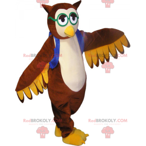 Mascotte hiboux et lunettes vertes - Redbrokoly.com