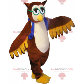 Maskot sovy a zelené brýle - Redbrokoly.com