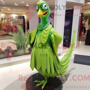 Limegrøn fasan maskot...