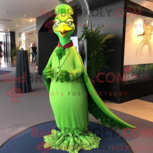 Limegrøn fasan maskot...