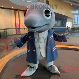 Gray Blue Whale maskot...
