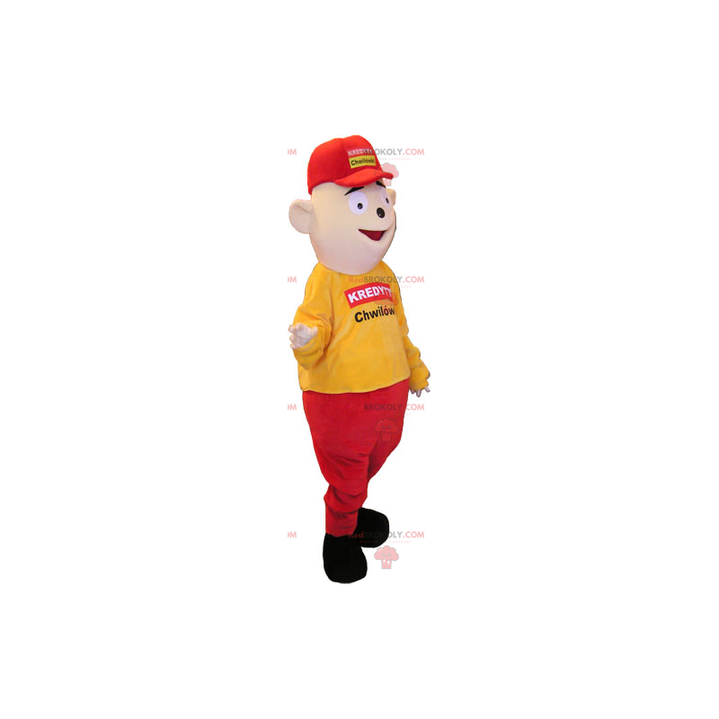 Homem mascote com boné - Redbrokoly.com