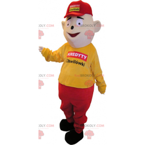 Mascotte man met pet - Redbrokoly.com