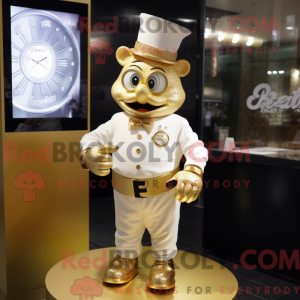 Guld bryllupskage maskot...