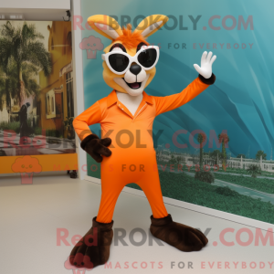 Orange Gazelle Maskottchen...