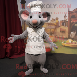 Grå Ratatouille maskot...