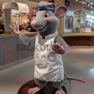 Grå Ratatouille maskot...