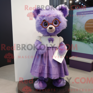 Lavender Bear mascot...