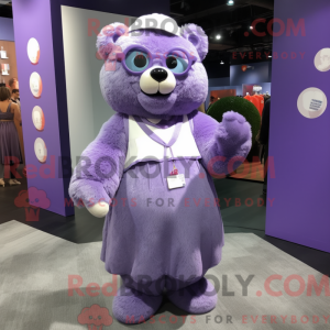 Lavender Bear mascot...