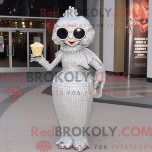 Sølv Pop Corn maskot...