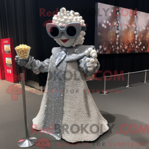 Sølv Pop Corn maskot...