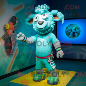 Costume de mascotte de Cyan...