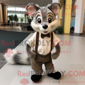 Beige Civet-mascottekostuum...