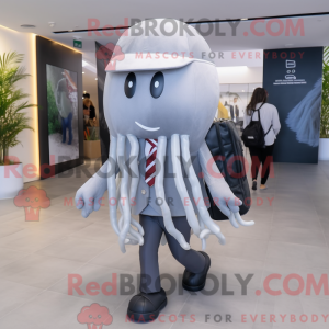 Mascotte de méduse grise...