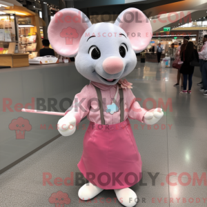 Pink Mouse maskot kostume...