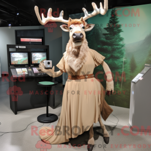 Máscara de Elk Irlandês Tan...