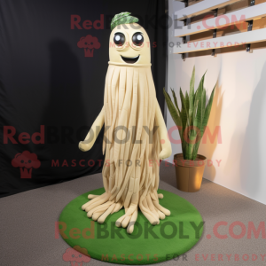 Beige asparges maskot...