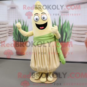 Beige asparges maskot...