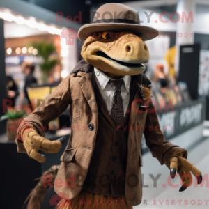 Brun Deinonychus maskot...