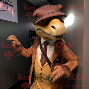 Brown Deinonychus mascot...