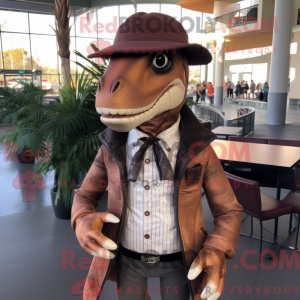 Brun Deinonychus maskot...