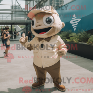 Beige Tuna mascot costume...