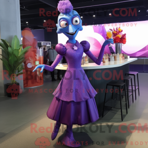 Lilla Stilt Walker maskot...