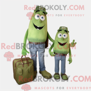 Olive Aglet mascot costume...