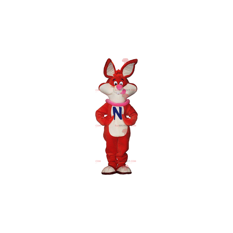 Oranje konijn mascotte - Redbrokoly.com