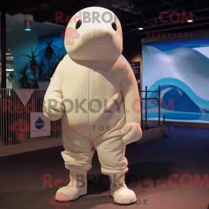 Tan Beluga Whale mascot...