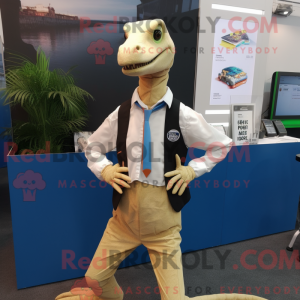 Creme Coelophysis maskot...