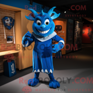 Blue Devil-maskotdraktfigur...