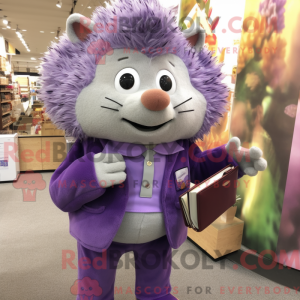 Máscara de ouriço roxo com...
