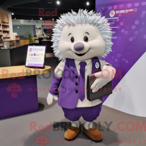 Máscara de ouriço roxo com...