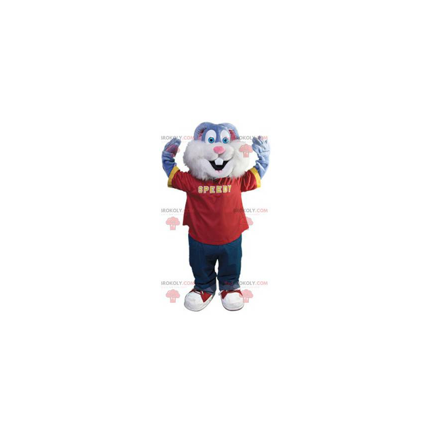 Mascote coelho azul fofo - Redbrokoly.com Mascote coelho azul fofo - Redbrokoly.com