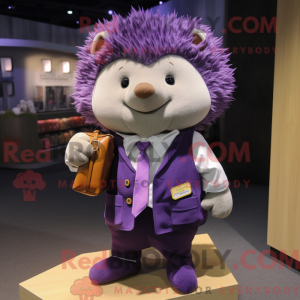 Máscara de ouriço roxo com...