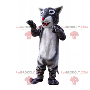 Mascote lobo com olhos azuis - Redbrokoly.com