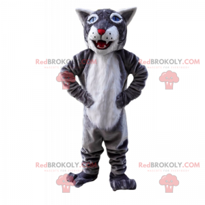 Mascote lobo com olhos azuis - Redbrokoly.com