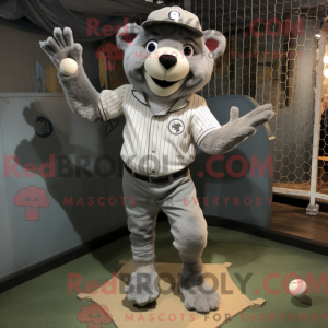 Gray Trapeze Artist mascot...